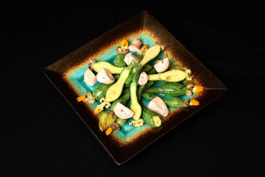 Pumpkin Blossoms with Mushroom