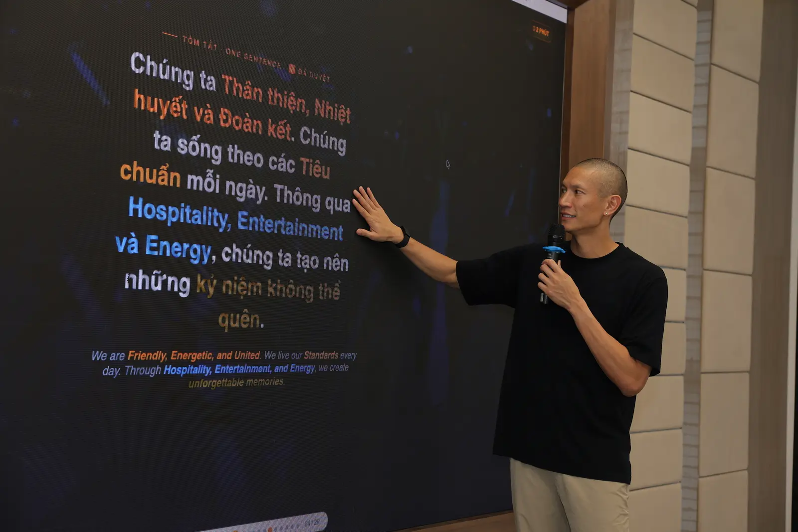 Sống theo tiêu chuẩn tại workshop